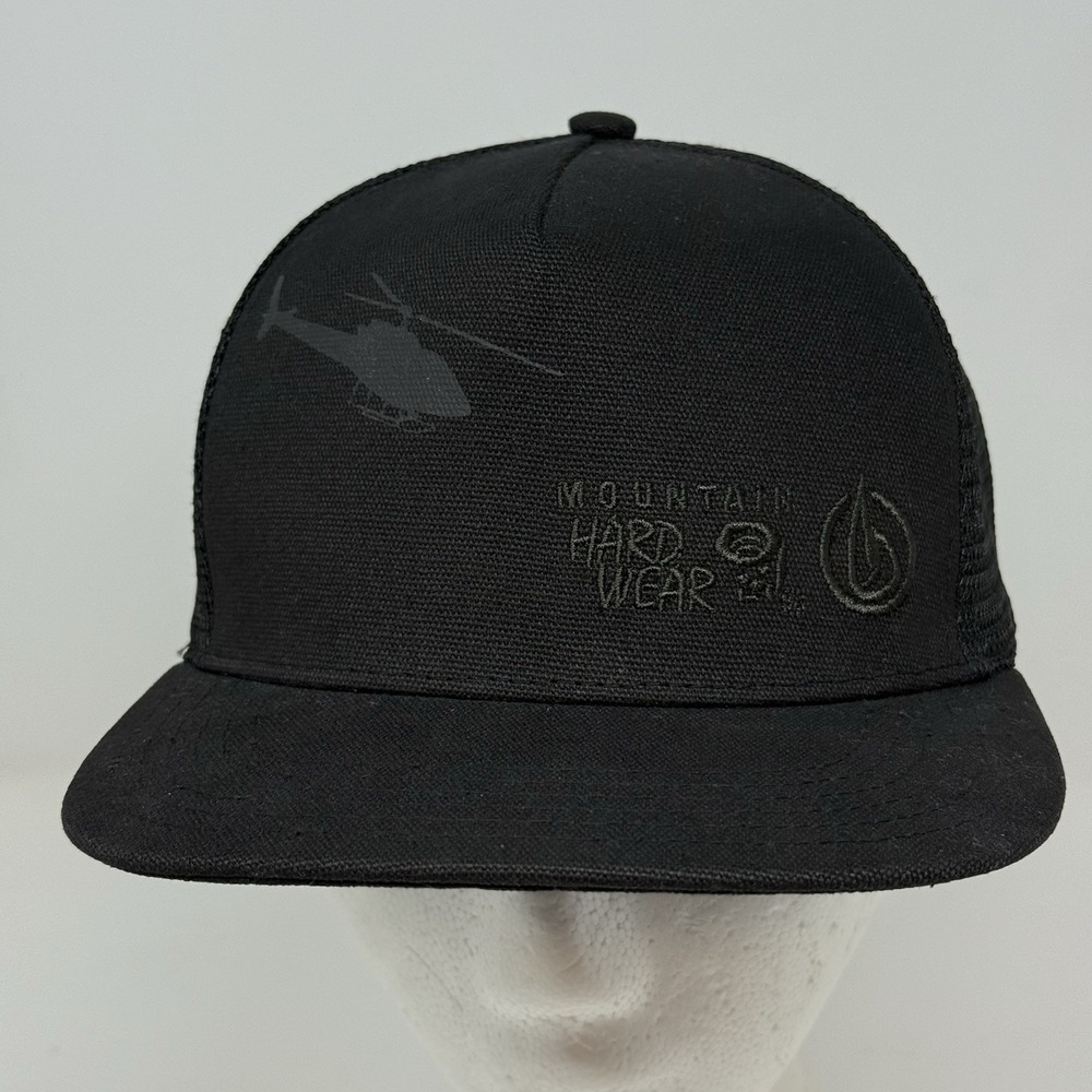 Mountain Hardwear Heli-Sking‎ Hat Black Adjustable Snap Back Trucker Mesh Cap